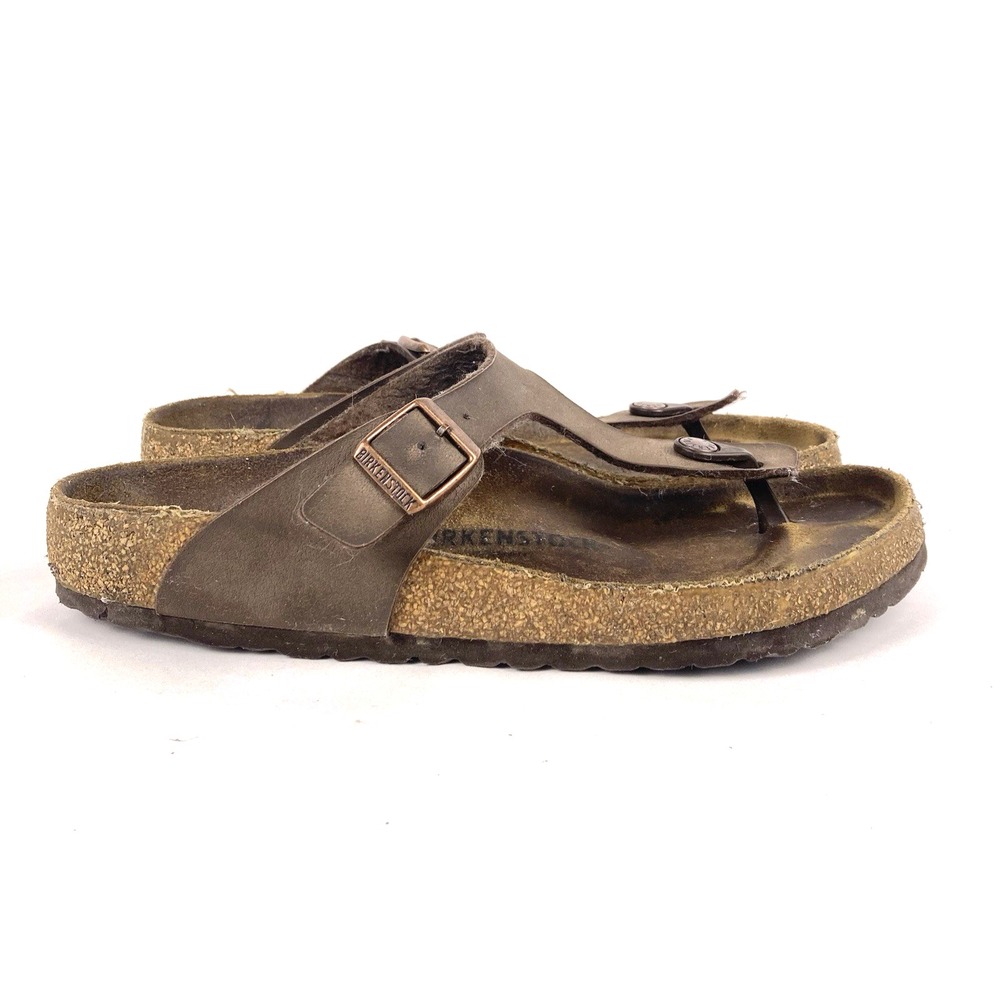 Birkenstock Brown Leather Thong Sandals